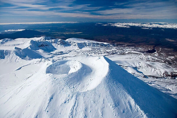 Crater on top of Mt Ngauruhoe, Tongariro National Park, Central Plateau, North Island