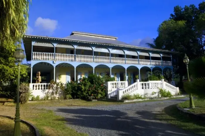 Framed Print : Creole architecture on Mahe Island