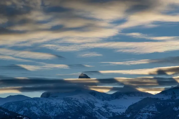 Framed Print : crepuscular rays coming off Teton Peaks from the west Framed Print : crepuscular rays coming off Teton Peaks from the west