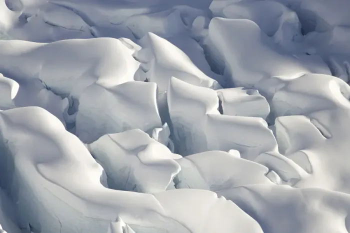 Framed Print : Crevasses, Tasman Glacier, Aoraki  /  Mt Cook National Park, South Island, New Zealand