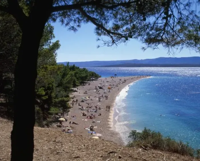 Framed Print : Croatia, Brac Island, Bol, Golden Cape Beach