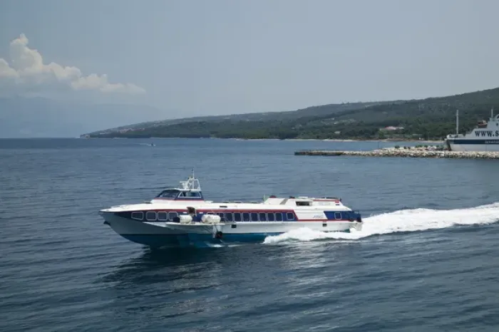 Framed Print : CROATIA, Central Dalmatia, BRAC ISLAND, SUPETAR. BRAC-SPLIT hydrofoil Island Ferry Framed Print : CROATIA, Central Dalmatia, BRAC ISLAND, SUPETAR. BRAC-SPLIT hydrofoil Island Ferry