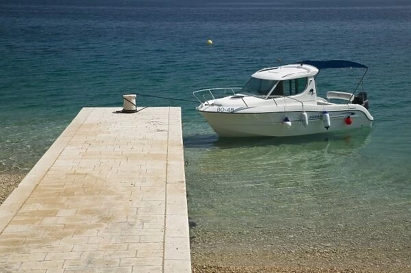 Croatia, Central Dalmatia, BRAC ISLAND, BOL. Boat Pier  /  Hvarski Channel