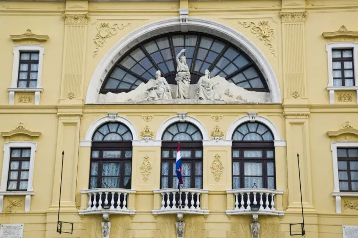 Framed Print : CROATIA, Central Dalmatia, SPLIT. Croatian National Theater Exterior Framed Print : CROATIA, Central Dalmatia, SPLIT. Croatian National Theater Exterior