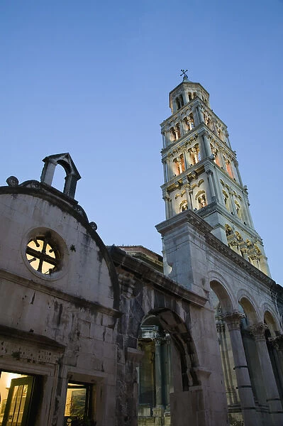 CROATIA, Central Dalmatia, SPLIT. Old town SPLIT- Cathedral of St. Domnius Tower