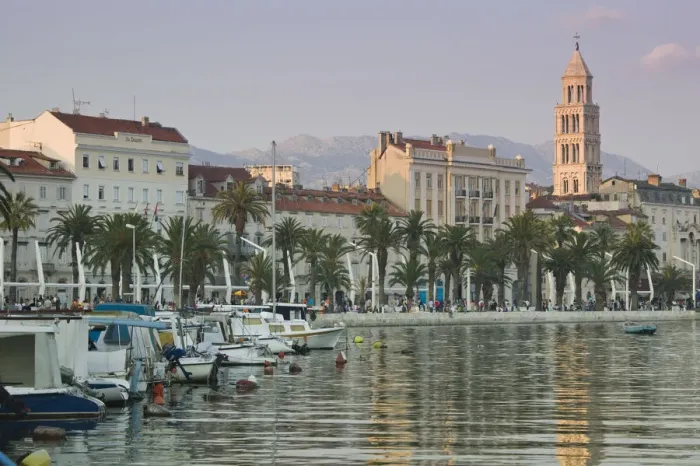 Framed Print : CROATIA, Central Dalmatia, SPLIT. Waterfront View at sunset Framed Print : CROATIA, Central Dalmatia, SPLIT. Waterfront View at sunset
