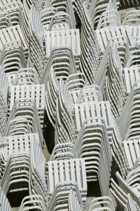 Framed Print : Croatia, Central Dalmatia, TROGIR. Stacked Chairs / Kamerlengo Fortress Framed Print : Croatia, Central Dalmatia, TROGIR. Stacked Chairs / Kamerlengo Fortress