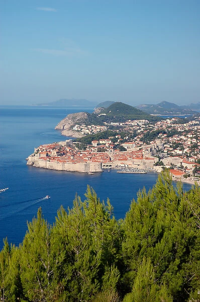 05. Croatia, Dubrovnik, aerial view of Medieval walled city