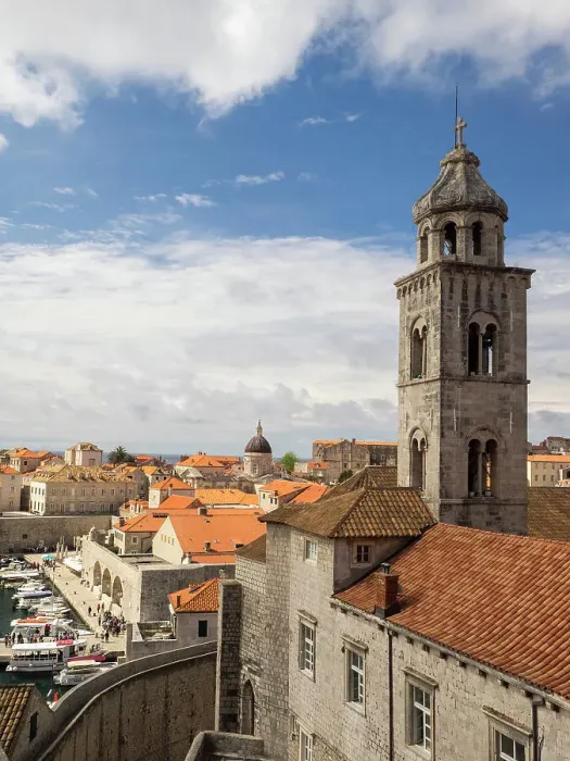 Framed Print : Croatia, Dubrovnik. Dominican monastery red rooftops and churches of Dubrovnik Framed Print : Croatia, Dubrovnik. Dominican monastery red rooftops and churches of Dubrovnik