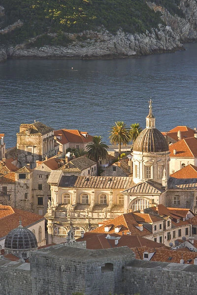 CROATIA, Dubrovnik. Overview of the Walled City of Dubrovnik