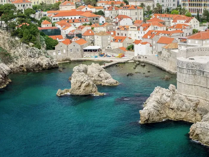 Framed Print : Croatia, Dubrovnik. The sheltered cove and northern seaward approaching on the Dalmatian Coast Framed Print : Croatia, Dubrovnik. The sheltered cove and northern seaward approaching on the Dalmatian Coast