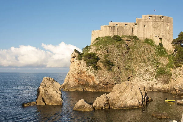 Croatia, Dubrovnik. St. Lawrence Fortress (Lovrijenac). Outside city walls