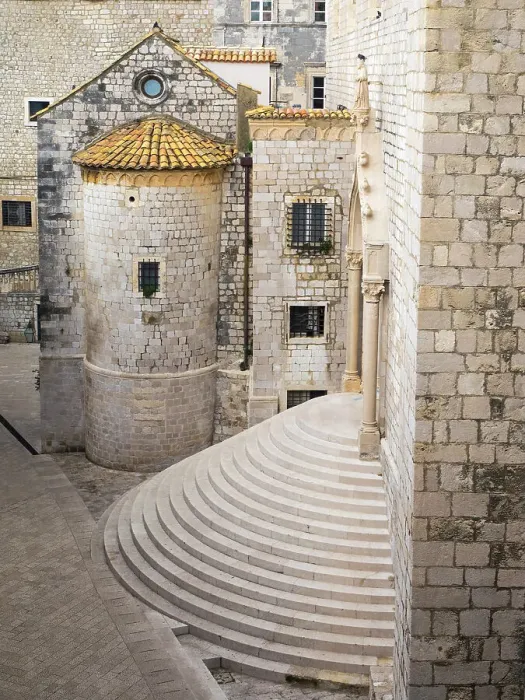 Framed Print : Croatia, Dubrovnik. Stairs of Dominican Monastery in old town Dubrovnik Framed Print : Croatia, Dubrovnik. Stairs of Dominican Monastery in old town Dubrovnik
