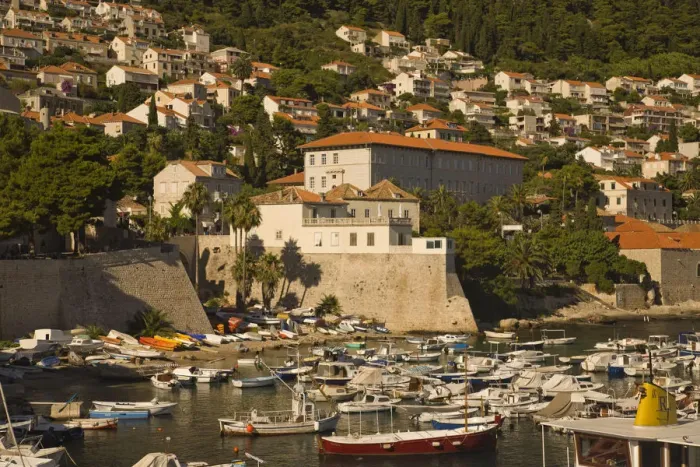 Framed Print : CROATIA, Dubrovnik. View from Old City Walls Walk Framed Print : CROATIA, Dubrovnik. View from Old City Walls Walk