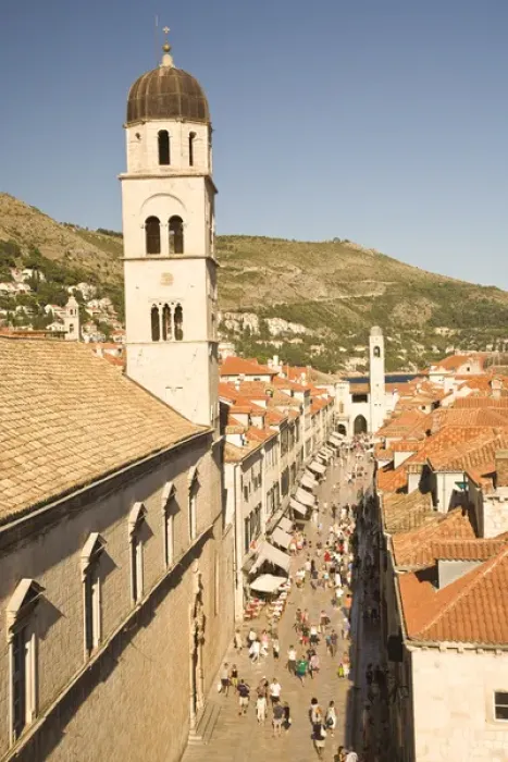 Framed Print : CROATIA, Dubrovnik. View from Old City Walls Walk Framed Print : CROATIA, Dubrovnik. View from Old City Walls Walk