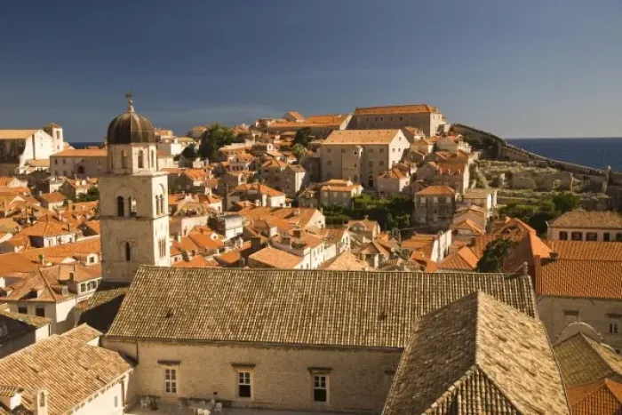 Framed Print : CROATIA, Dubrovnik. View from Old City Walls Walk. (RF) Framed Print : CROATIA, Dubrovnik. View from Old City Walls Walk. (RF)