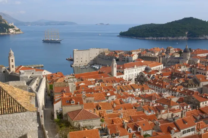 Framed Print : 05. Croatia, Dubrovnik, view of Old Town from city wall Framed Print : 05. Croatia, Dubrovnik, view of Old Town from city wall