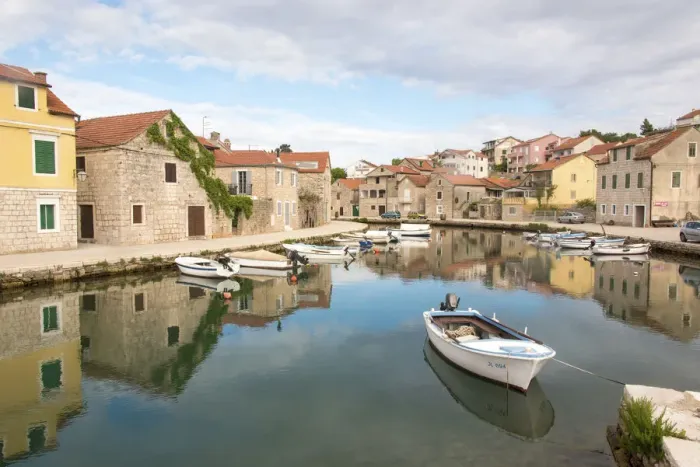 Framed Print : Croatia, Hvar Island, Vrboska. Known as Little Venice for its canals and bridges Framed Print : Croatia, Hvar Island, Vrboska. Known as Little Venice for its canals and bridges