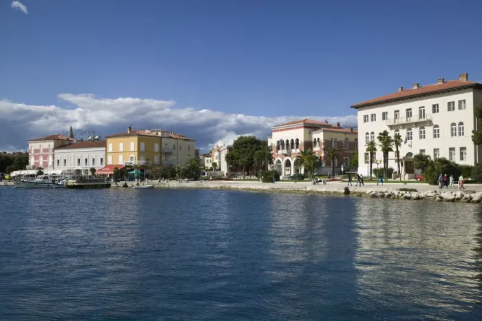Framed Print : CROATIA, Istria, POREC. Town View from POREC harbor Framed Print : CROATIA, Istria, POREC. Town View from POREC harbor