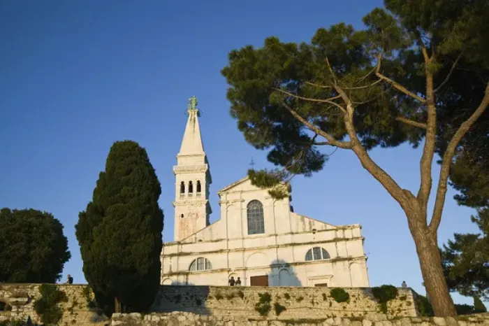 Framed Print : CROATIA, Istria, ROVINJ. Cathedral of St. Euphemia (b. 1736-largest Baroque building