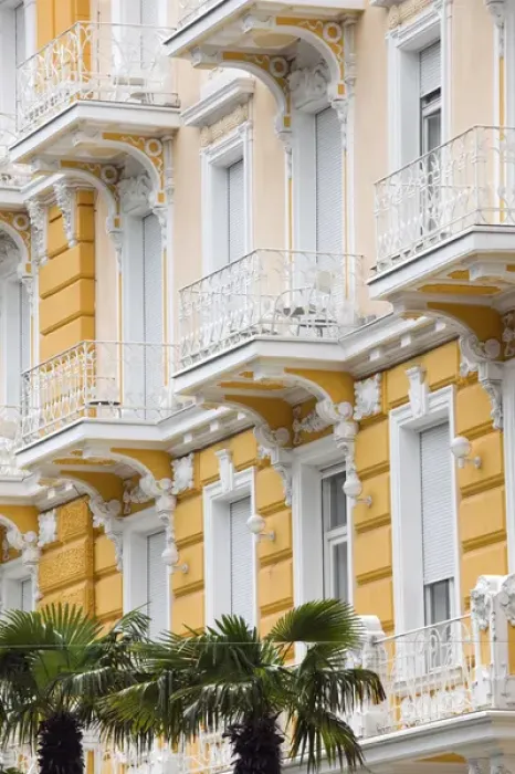 Framed Print : CROATIA, Kvarner Region, OPATIJA. Resort hotel detail Framed Print : CROATIA, Kvarner Region, OPATIJA. Resort hotel detail