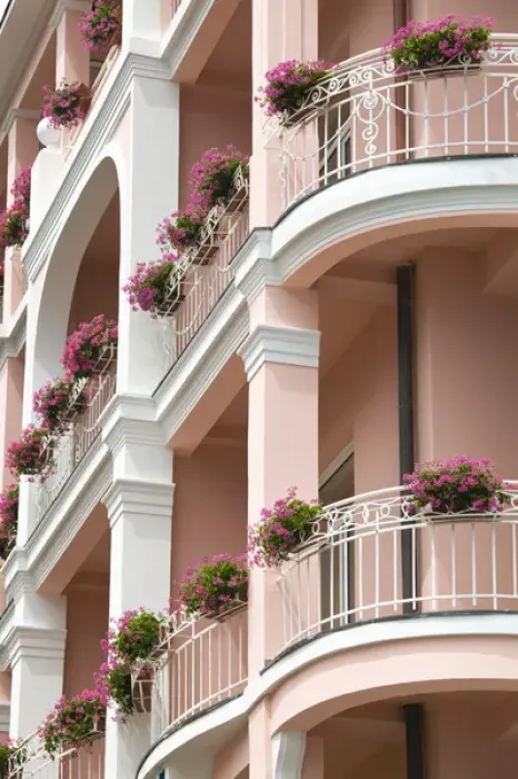 Framed Print : CROATIA, Kvarner Region, OPATIJA. Resort hotel detail Framed Print : CROATIA, Kvarner Region, OPATIJA. Resort hotel detail