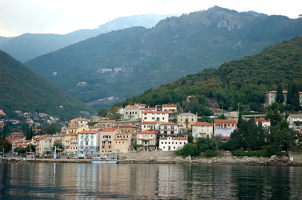 05. Croatia, Moscenice Draga, sea view of town