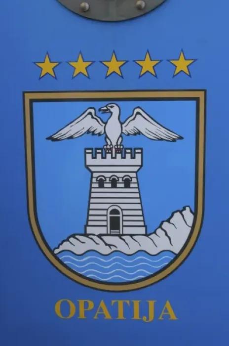 Framed Print : Croatia, Opatija, town crest Framed Print : Croatia, Opatija, town crest