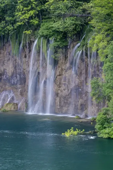 Framed Print : Croatia, Plitvice Lakes National Park, Waterfall