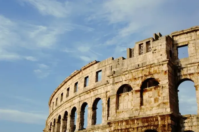 Framed Print : Croatia. Roman Amphitheater. Built in the first century AD. Declared a World Heritage