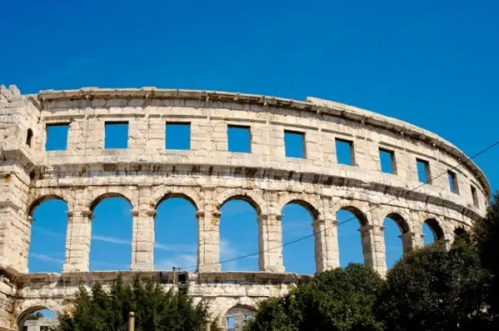 Framed Print : Croatia. Roman Amphitheater. Built in the first century AD. Declared a World Heritage Framed Print : Croatia. Roman Amphitheater. Built in the first century AD. Declared a World Heritage