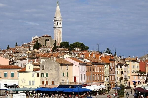 Croatia. Rovinj. General view with St. Euphemia Church. Istrian Peninsula