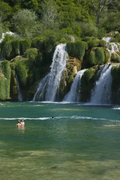 Framed Print : CROATIA, Sibenik-Knin Region, KRKA NATIONAL PARK. Skradinski Buk Waterfalls