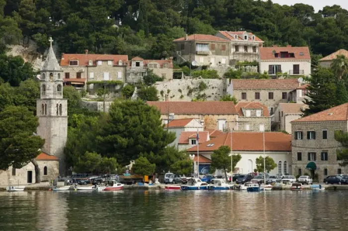Framed Print : CROATIA, Southern Dalmatia, CAVTAT. Harbor View with the Monastery of Our Lady of Framed Print : CROATIA, Southern Dalmatia, CAVTAT. Harbor View with the Monastery of Our Lady of