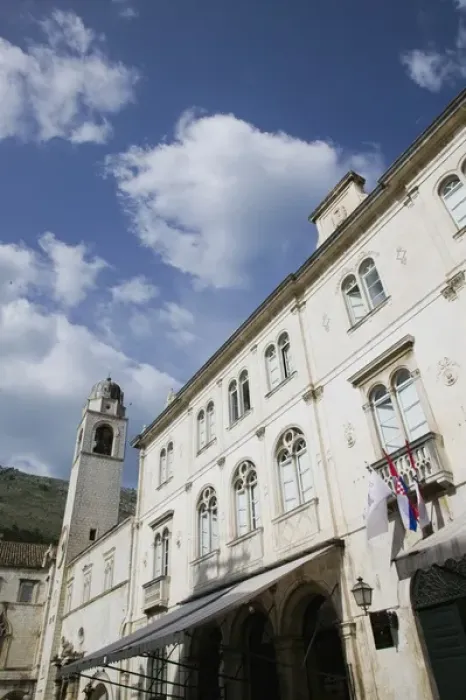 Framed Print : CROATIA, Southern Dalmatia, DUBROVNIK. Old Town DUBROVNIK, Town Hall and Clocktower