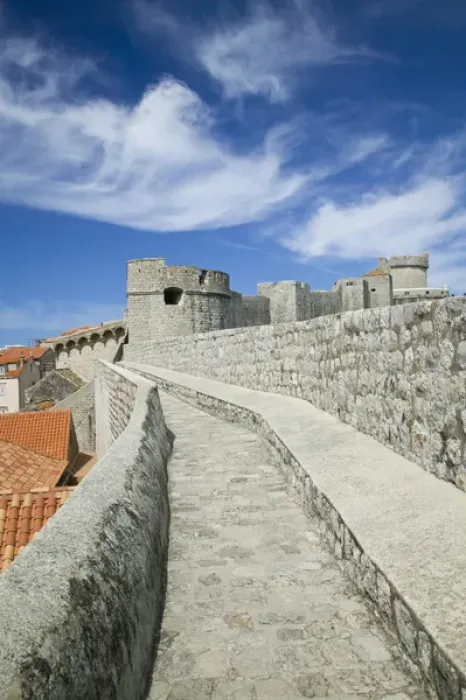Framed Print : Croatia, Southern Dalmatia, Dubrovnik. Old Town Dubrovnik, Town Walls