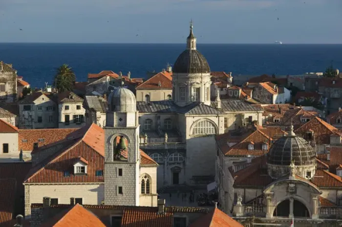 Framed Print : CROATIA, Southern Dalmatia, DUBROVNIK. Old Town DUBROVNIK, viewed from the northern