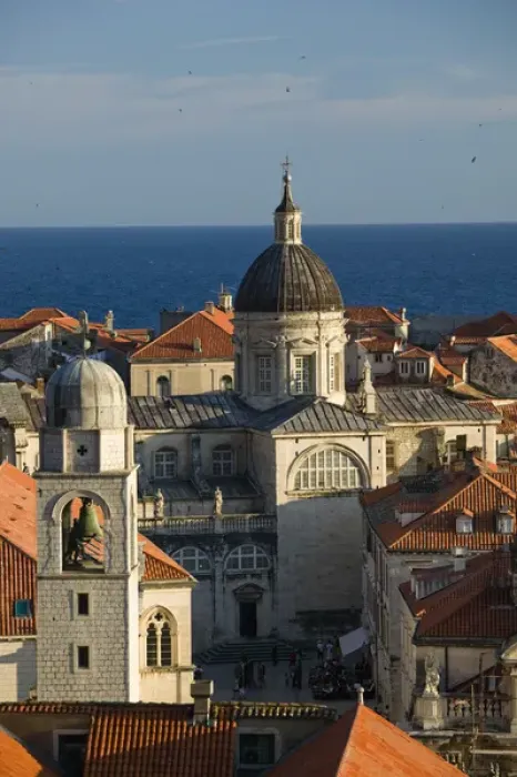 Framed Print : Croatia-Southern Dalmatia-Dubrovnik. Old Town Dubrovnik- viewed from the northern