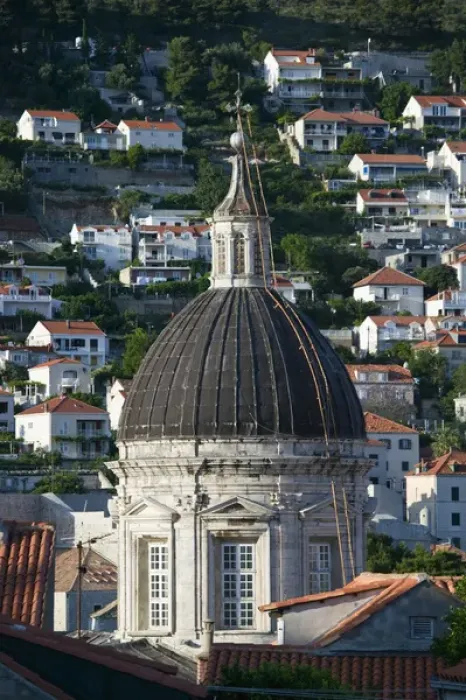 Framed Print : Croatia-Southern Dalmatia-Dubrovnik. Old Town Dubrovnik- St. Blaisess Church