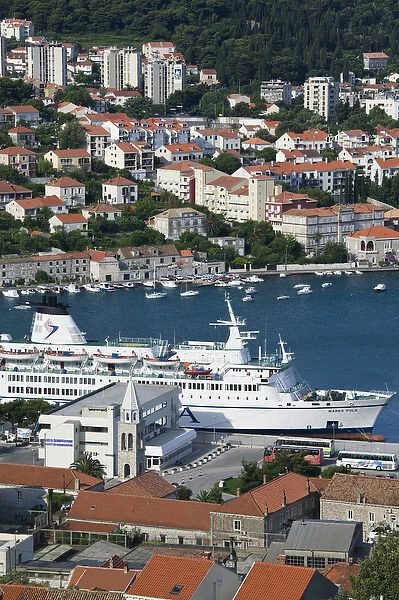CROATIA-Southern Dalmatia-DUBROVNIK: Dalmatian Ferry in the port of GRUZ