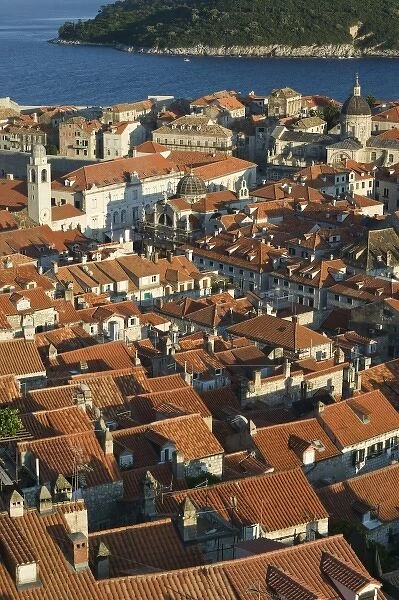 Croatia, Southern Dalmatia, DUBROVNIK. Old Town DUBROVNIK, viewed from the northern