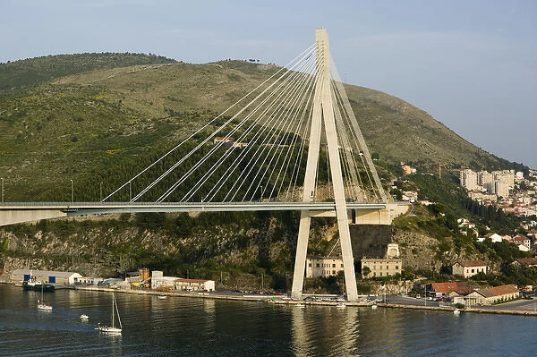 CROATIA, Southern Dalmatia, DUBROVNIK. Dr. Franjo Trudman Bridge over the Dubrovacka
