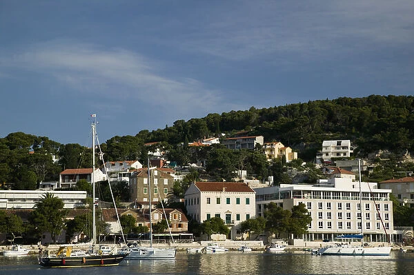CROATIA, Southern Dalmatia, Hvar Island, Hvar Town. Hvar Yacht Harbor