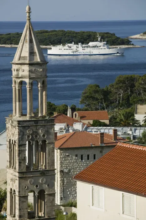 Framed Print : CROATIA, Southern Dalmatia, Hvar Island, Hvar Town. Hvar Yacht Harbor and St. Marko Framed Print : CROATIA, Southern Dalmatia, Hvar Island, Hvar Town. Hvar Yacht Harbor and St. Marko