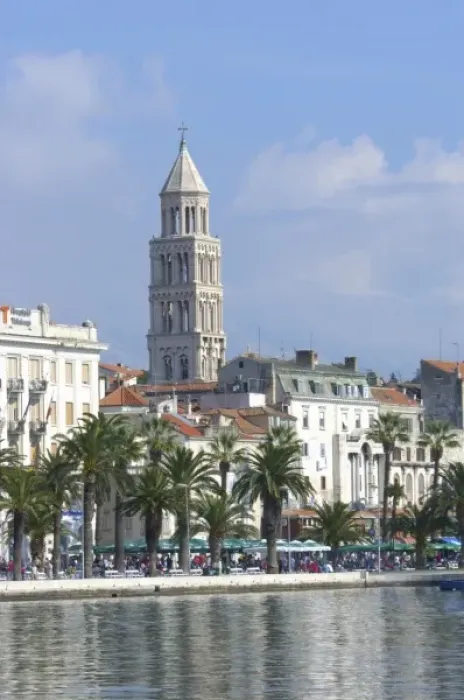 Framed Print : Croatia, Split, coastal view of popular embankment Framed Print : Croatia, Split, coastal view of popular embankment