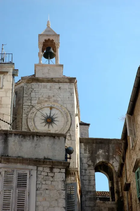 Framed Print : 05. Croatia, Split, house-tower with belfry and clock Framed Print : 05. Croatia, Split, house-tower with belfry and clock