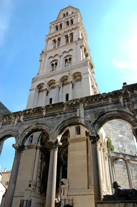 Framed Print : 05. Croatia, Split, St. Dominius cathedral belfry