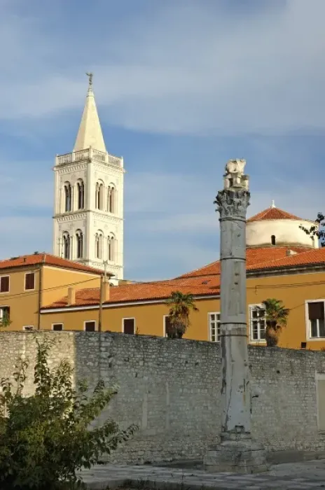 Framed Print : Croatia, Zadar, St. Donatus church and bell tower Framed Print : Croatia, Zadar, St. Donatus church and bell tower