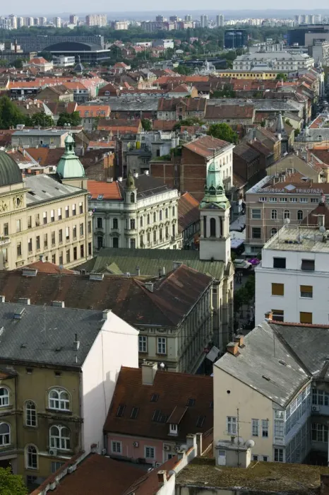 Framed Print : Croatia-Zagreb. Downtown View from Upper Town Framed Print : Croatia-Zagreb. Downtown View from Upper Town