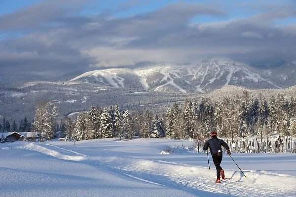 Cross country skiing at Whitefish, Montana, USA
